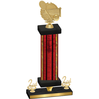 Premium Single Red Glacier Second Place Tennis Trophy