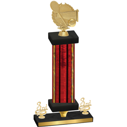 Premium Single Red Glacier Third Place Tennis Trophy