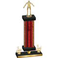 Premium Single Red Glacier Third Place Wrestling Trophy