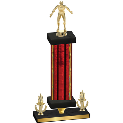 Premium Single Red Glacier Victory Wrestling Trophy