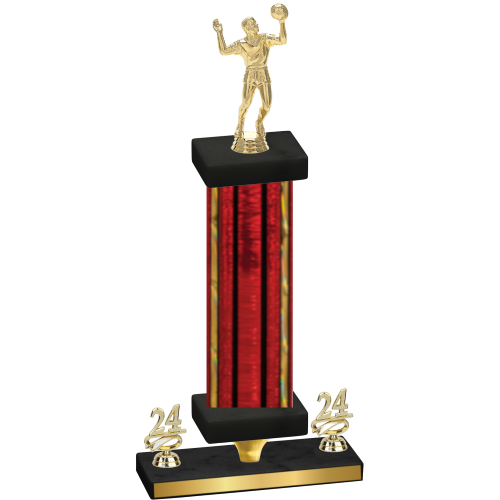 Premium Single Red Glacier Year Volleyball Trophy