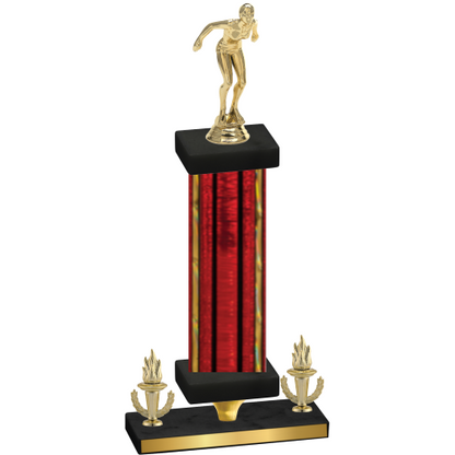 Premium Single Red Glacier Victory Tennis Trophy