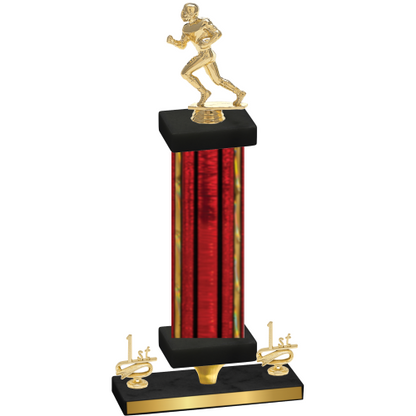 Premium Single Red Glacier First Place Football Trophy