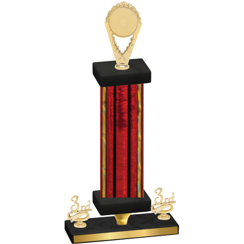 Premium Single Red Glacier Third Place Insert Trophy