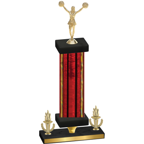 Premium Single Red Glacier Victory Cheerleading Trophy