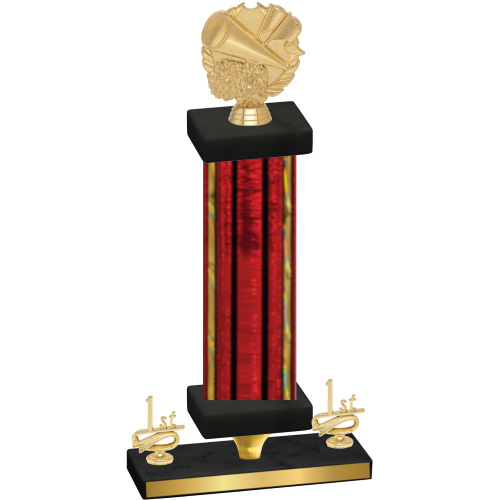 Premium Single Red Glacier First Place Cheerleading Trophy