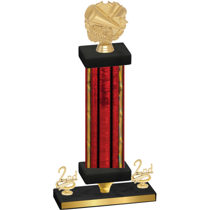 Premium Single Red Glacier Second Place Cheerleading Trophy