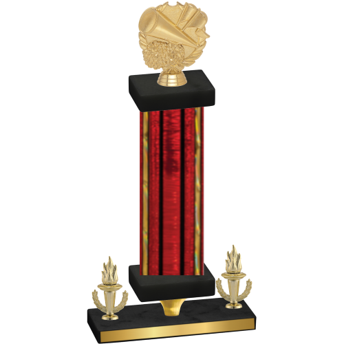 Premium Single Red Glacier Victory Cheerleading Trophy