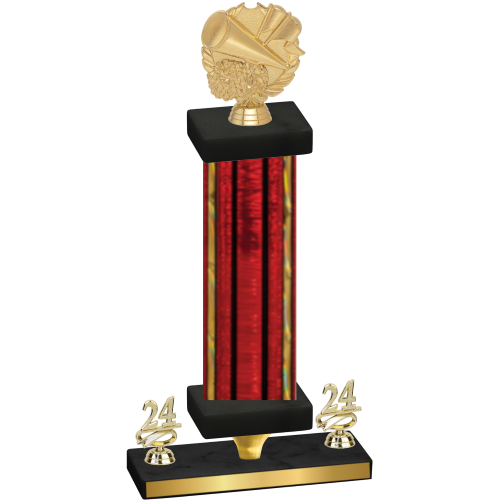 Premium Single Red Glacier Year Cheerleading Trophy