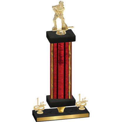 Premium Single Red Glacier First Place Hockey Trophy