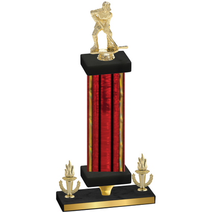 Premium Single Red Glacier Victory Hockey Trophy