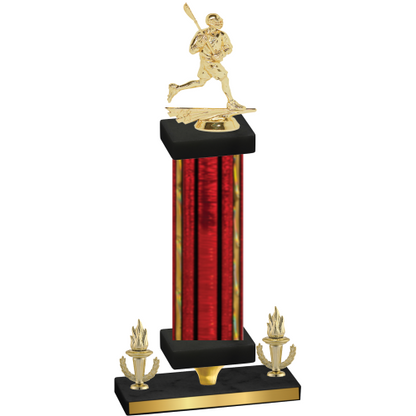 Premium Single Red Glacier Victory Lacrosse Trophy