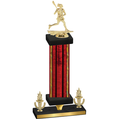 Premium Single Red Glacier Victory Lacrosse Trophy