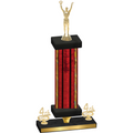 Premium Single Red Glacier Fourth Place Victory Trophy