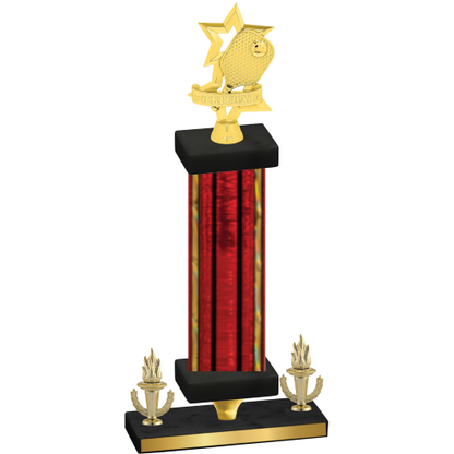 Premium Single Red Glacier Victory Pickleball Trophy