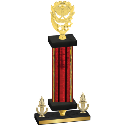 Premium Single Red Glacier Victory Pickleball Trophy