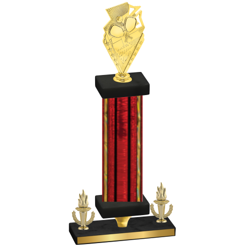 Premium Single Red Glacier Victory Pickleball Trophy