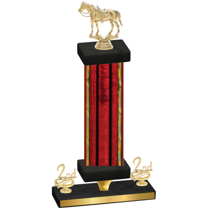 Premium Single Red Glacier Second Place Horses Trophy