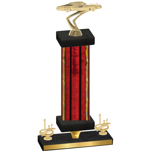 Premium Single Red Glacier First Place Cars Trophy