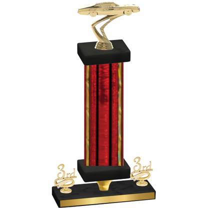 Premium Single Red Glacier Third Place Cars Trophy