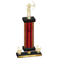 Premium Single Red Glacier Second Place Archery Trophy