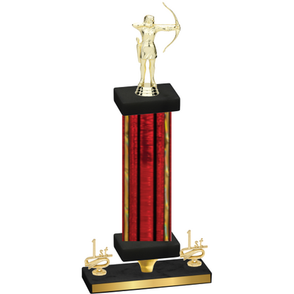 Premium Single Red Glacier First Place Archery Trophy