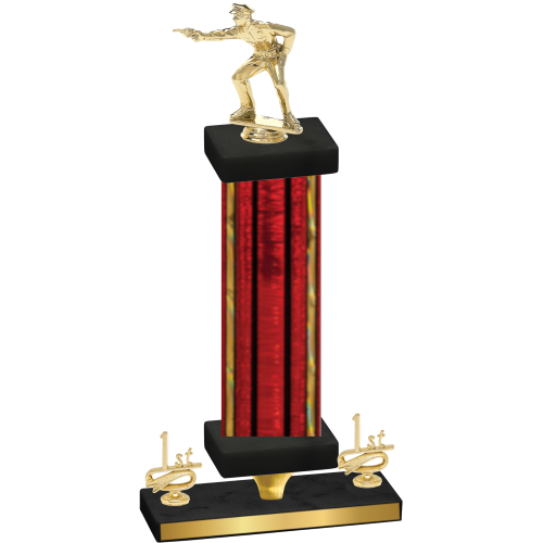 Premium Single Red Glacier First Place Shooter Trophy