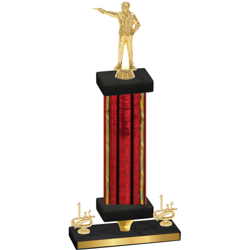 Premium Single Red Glacier First Place Shooter Trophy