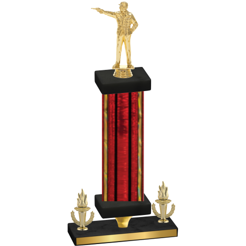 Premium Single Red Glacier Victory Shooter Trophy