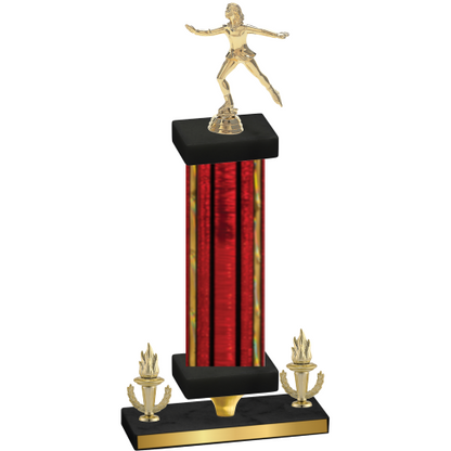 Premium Single Red Glacier Victory Skater Trophy