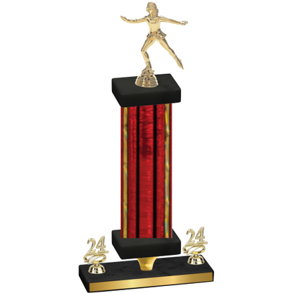 Premium Single Red Glacier Year Skater Trophy