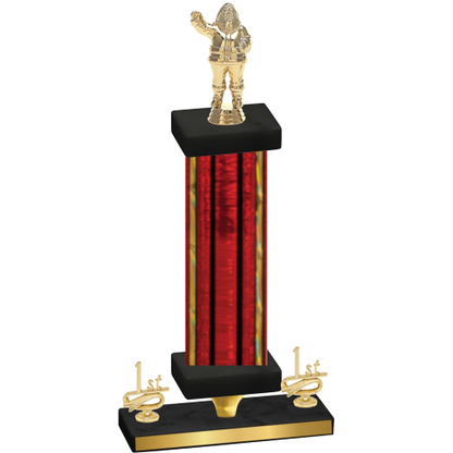 Premium Single Red Glacier First Place Holiday Trophy