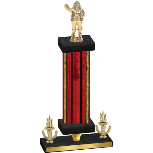 Premium Single Red Glacier Victory Holiday Trophy