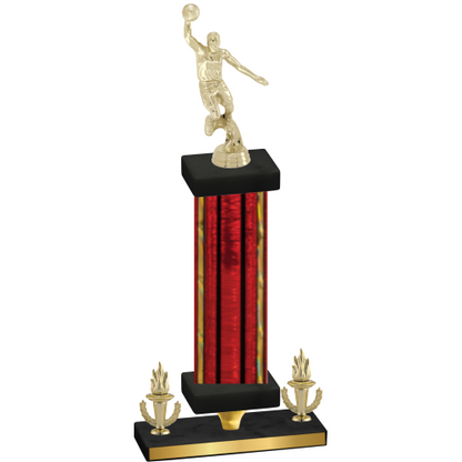 Premium Single Red Glacier Victory Basketball Trophy