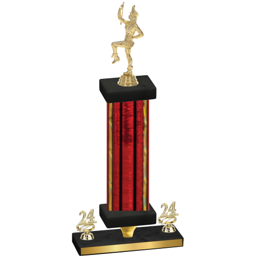 Premium Single Red Glacier Year Majorette Trophy