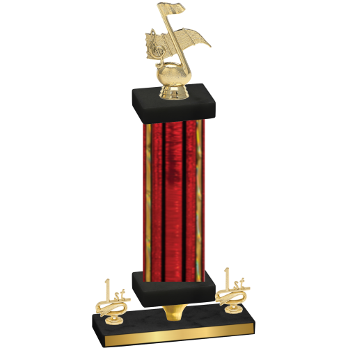 Premium Single Red Glacier First Place Music Trophy