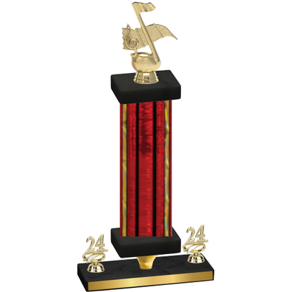 Premium Single Red Glacier Year Music Trophy