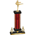 Premium Single Red Glacier Victory Karate Trophy