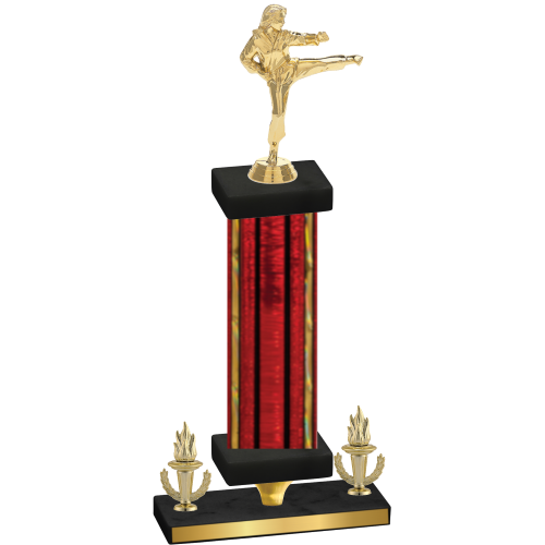 Premium Single Red Glacier Victory Karate Trophy