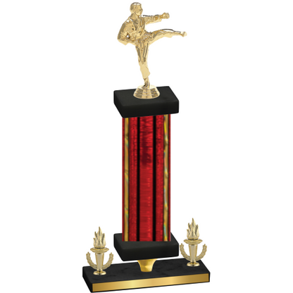 Premium Single Red Glacier Victory Karate Trophy