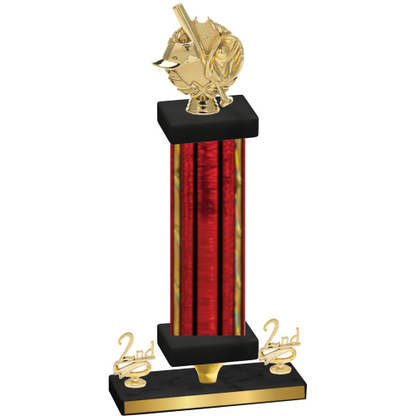 Premium Single Red Glacier Second Place Baseball Trophy