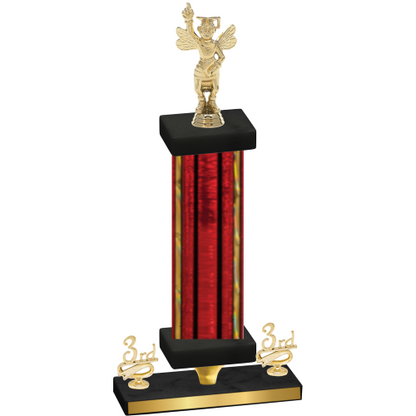 Premium Single Red Glacier Third Place Academics Trophy