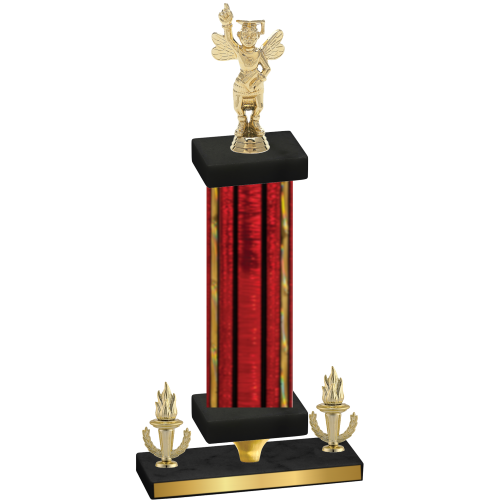 Premium Single Red Glacier Victory Academics Trophy