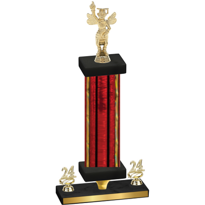 Premium Single Red Glacier Year Academics Trophy