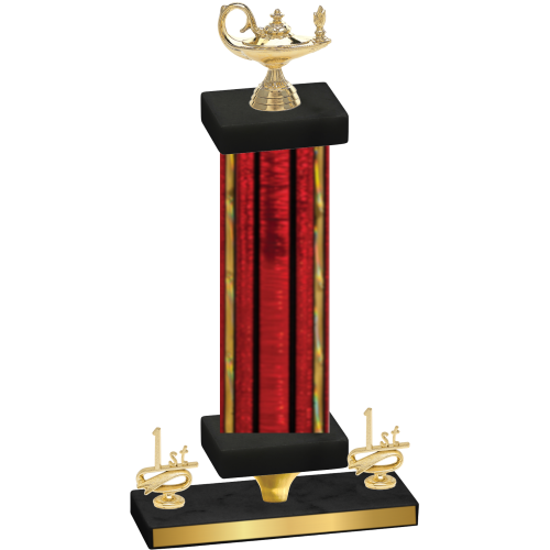 Premium Single Red Glacier First Place Academics Trophy