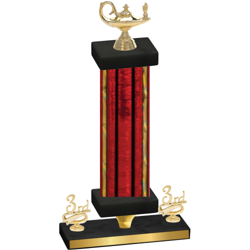 Premium Single Red Glacier Third Place Academics Trophy