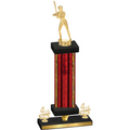 Premium Single Red Glacier Fourth Place Softball Trophy