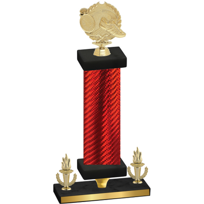 Premium Single Red Carbon Fiber Victory Running Trophy