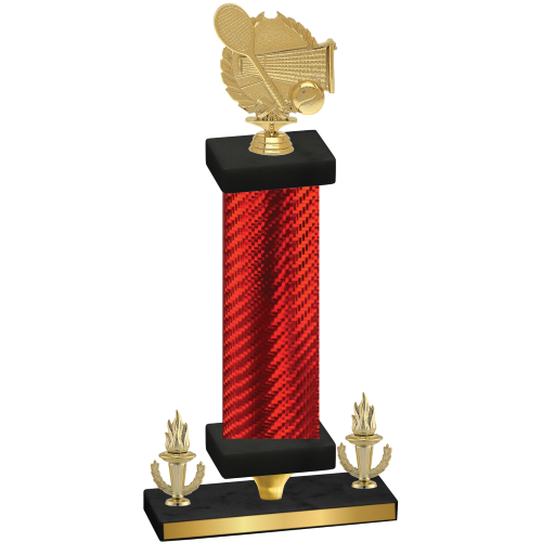 Premium Single Red Carbon Fiber Victory Tennis Trophy