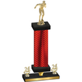 Premium Single Red Carbon Fiber Year Swimming Trophy